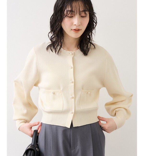 VIS「パールボタンカーディガン」|カーディガン|