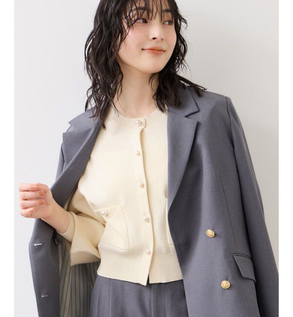 VIS「パールボタンカーディガン」|カーディガン|