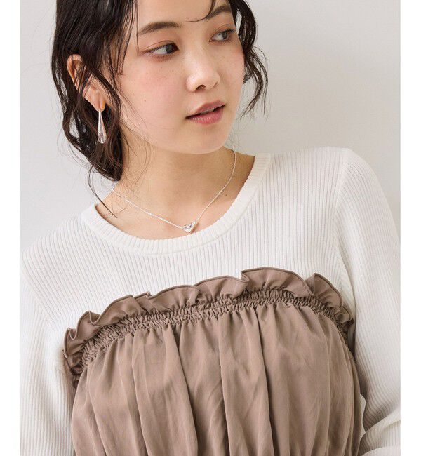 VIS「シャーリングビスチェドッキングニット/イージーケア」|ニット・セーター|