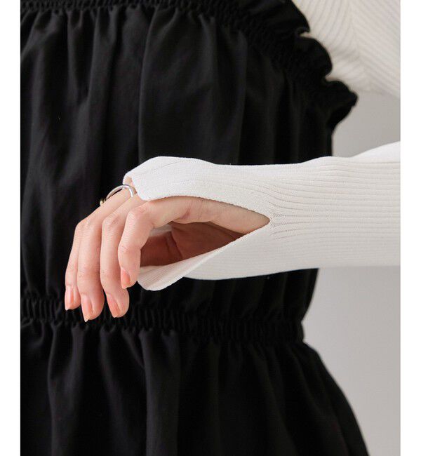 VIS「シャーリングビスチェドッキングニット/イージーケア」|ニット・セーター|