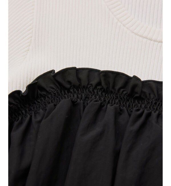 VIS「シャーリングビスチェドッキングニット/イージーケア」|ニット・セーター|