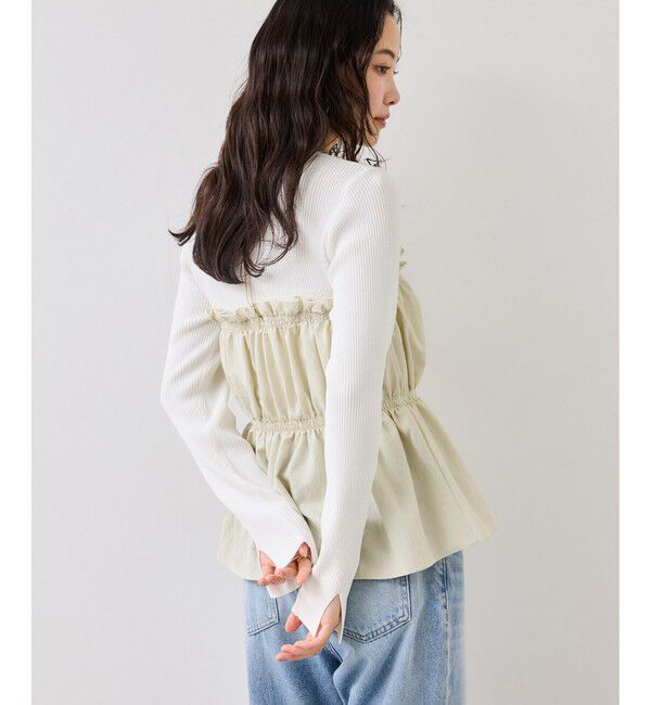 VIS「シャーリングビスチェドッキングニット/イージーケア」|ニット・セーター|