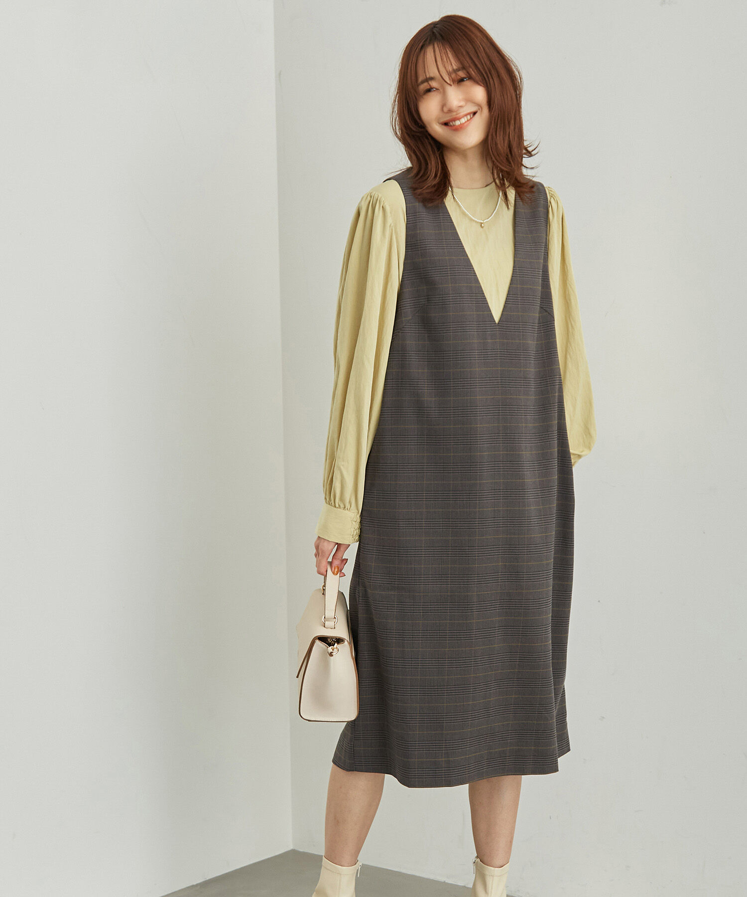 Rope&rsquo;Picnic「ラナテック/ジャンパースカート」|ジャンパースカート|グレー系(09)