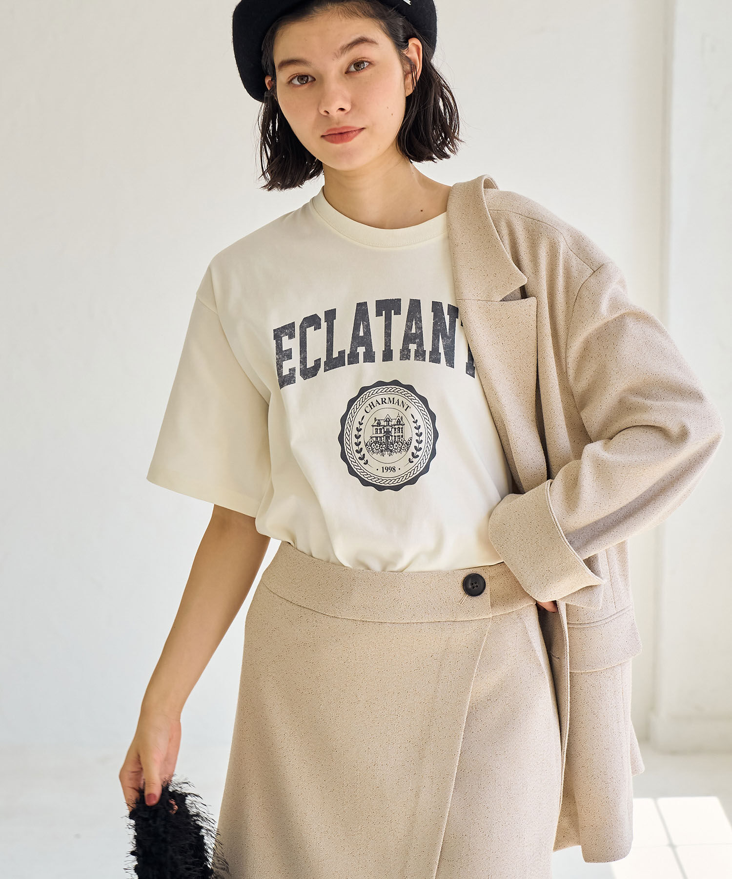 ROPE' PICNIC R「カレッジロゴオーバーTシャツ」|Tシャツ・カットソー|