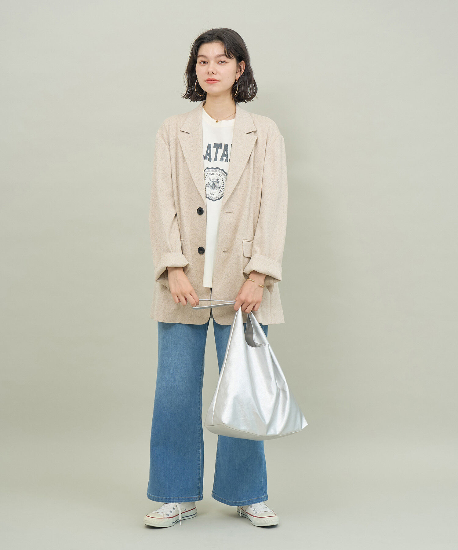 ROPE' PICNIC R「カレッジロゴオーバーTシャツ」|Tシャツ・カットソー|