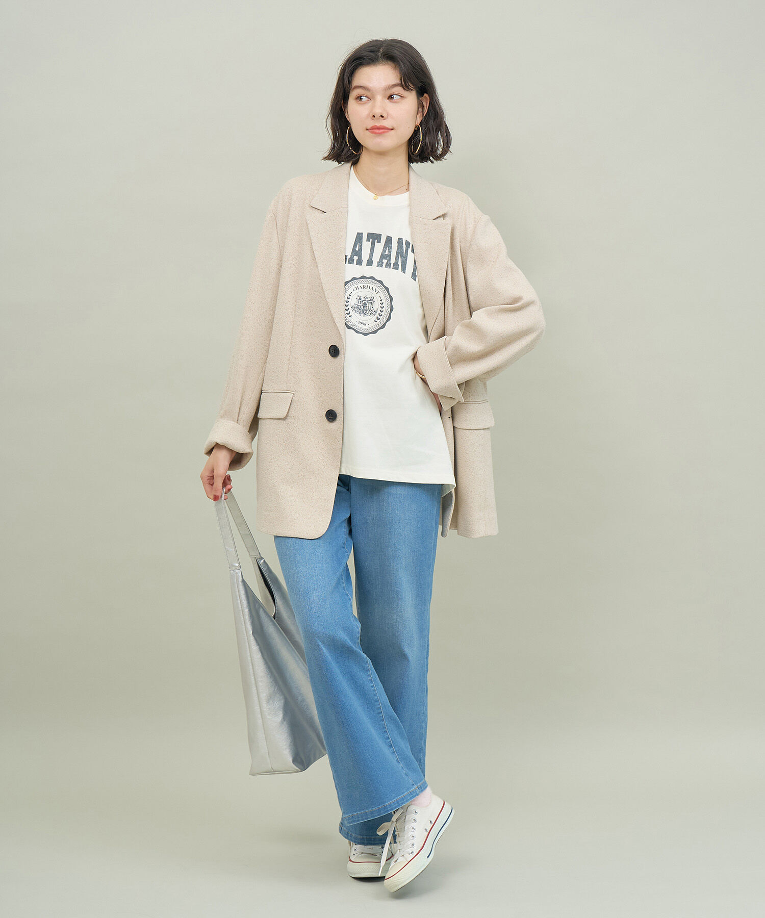 ROPE' PICNIC R「カレッジロゴオーバーTシャツ」|Tシャツ・カットソー|