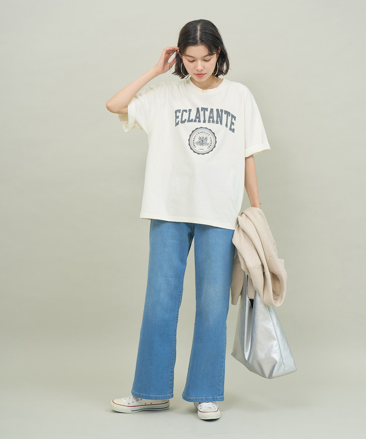 ROPE' PICNIC R「カレッジロゴオーバーTシャツ」|Tシャツ・カットソー|