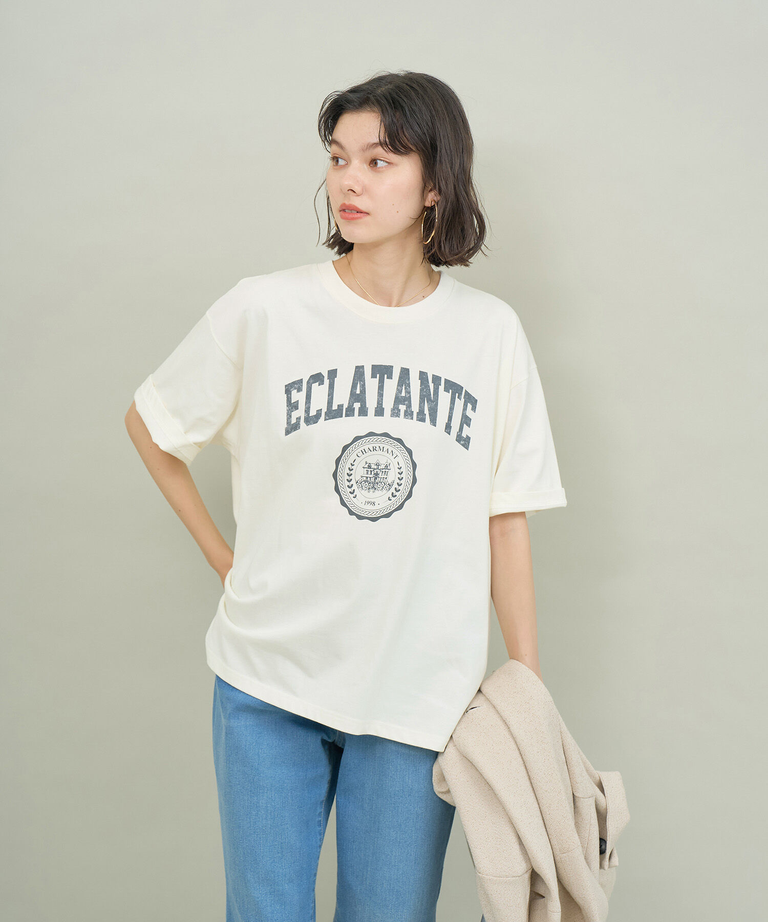 ROPE' PICNIC R「カレッジロゴオーバーTシャツ」|Tシャツ・カットソー|