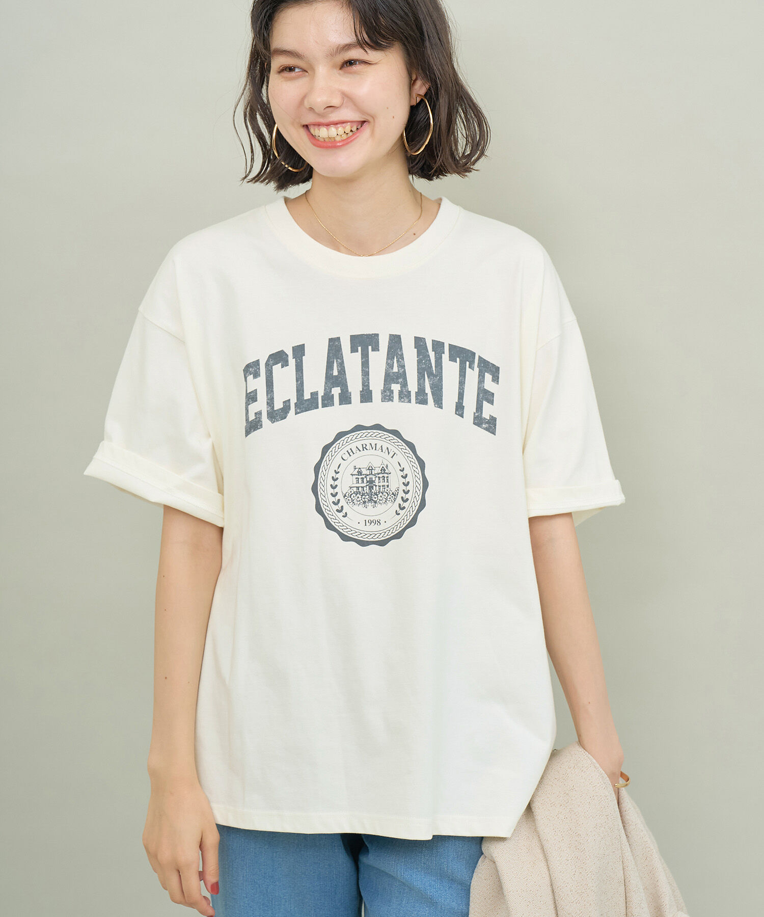 ROPE' PICNIC R「カレッジロゴオーバーTシャツ」|Tシャツ・カットソー|