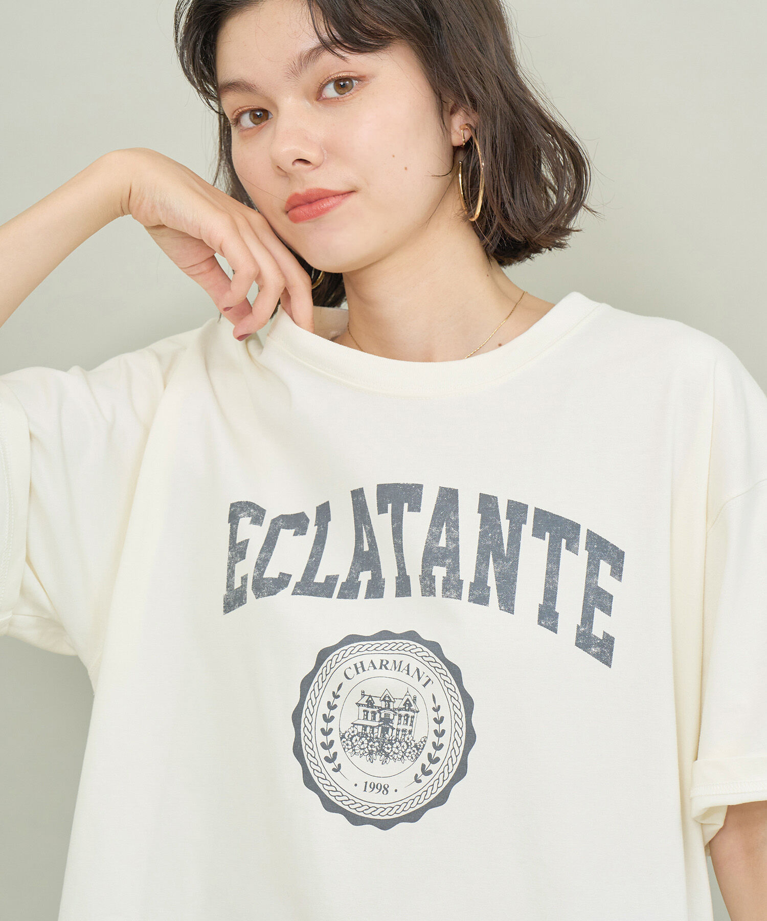 ROPE' PICNIC R「カレッジロゴオーバーTシャツ」|Tシャツ・カットソー|