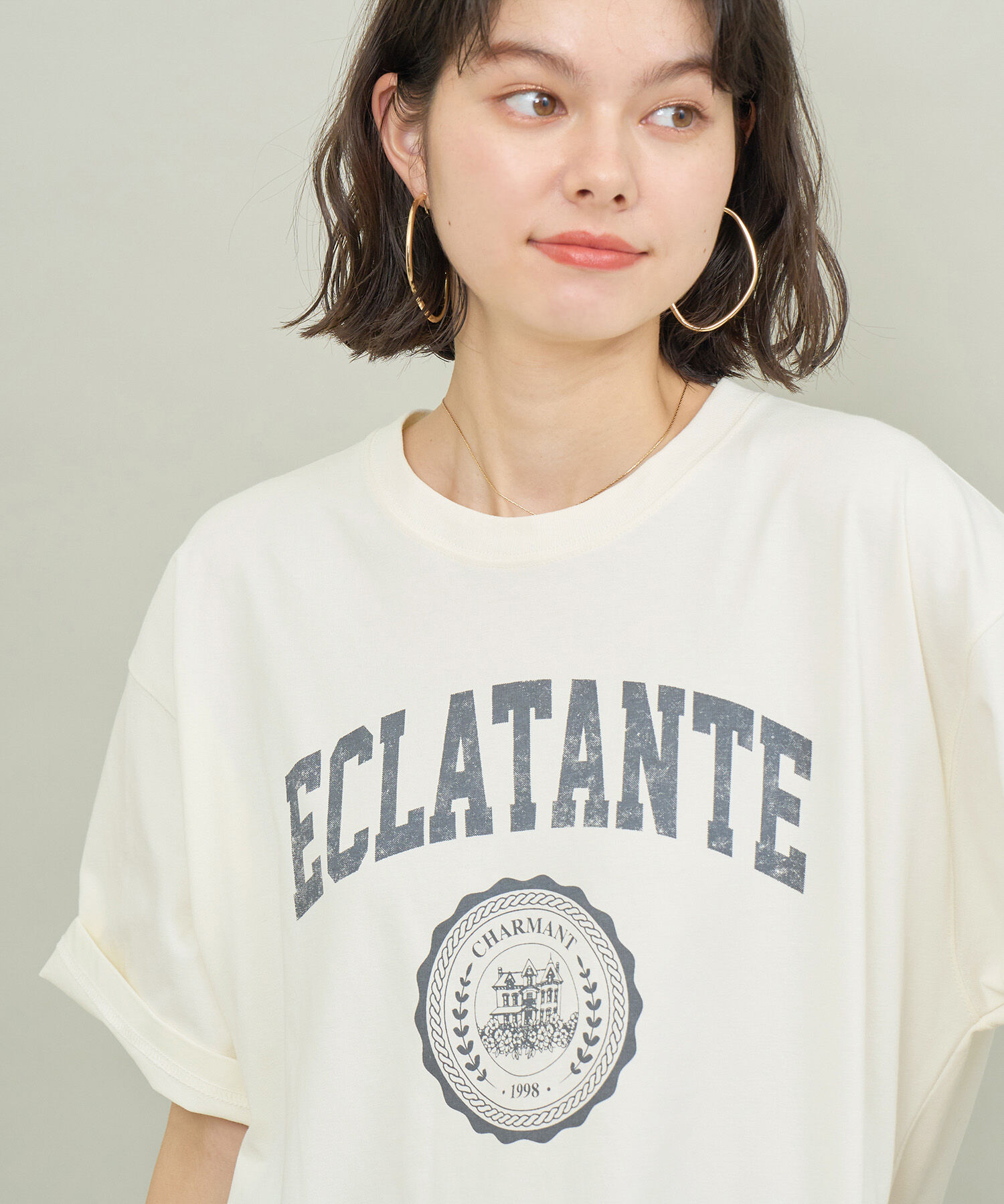 ROPE' PICNIC R「カレッジロゴオーバーTシャツ」|Tシャツ・カットソー|オフホワイト(15)