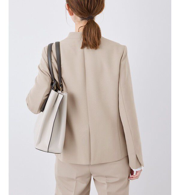 Rope&rsquo;Picnic「【360&deg;ウルトラストレッチ】UVカット・花粉ガード/ノーラペルジャケット/セットアップ対応」|ノーカラージャケット|