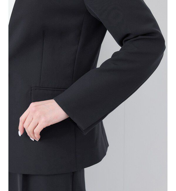 Rope&rsquo;Picnic「【360&deg;ウルトラストレッチ】UVカット・花粉ガード/ノーラペルジャケット/セットアップ対応」|ノーカラージャケット|