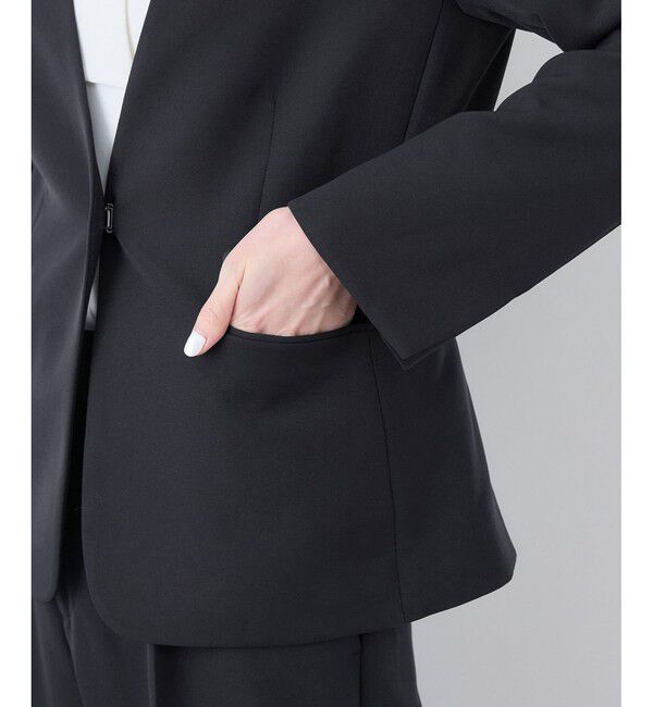 Rope&rsquo;Picnic「【360&deg;ウルトラストレッチ】UVカット・花粉ガード/ノーラペルジャケット/セットアップ対応」|ノーカラージャケット|