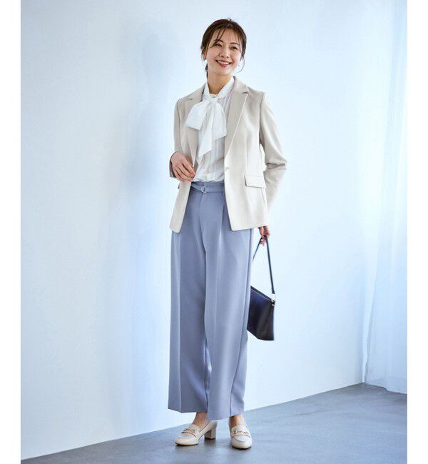 Rope&rsquo;Picnic「【WEB限定カラー】360&deg;ウルトラストレッチ ワイドパンツ/花粉ガード・入卒式・セットアップ対応」|チノ|