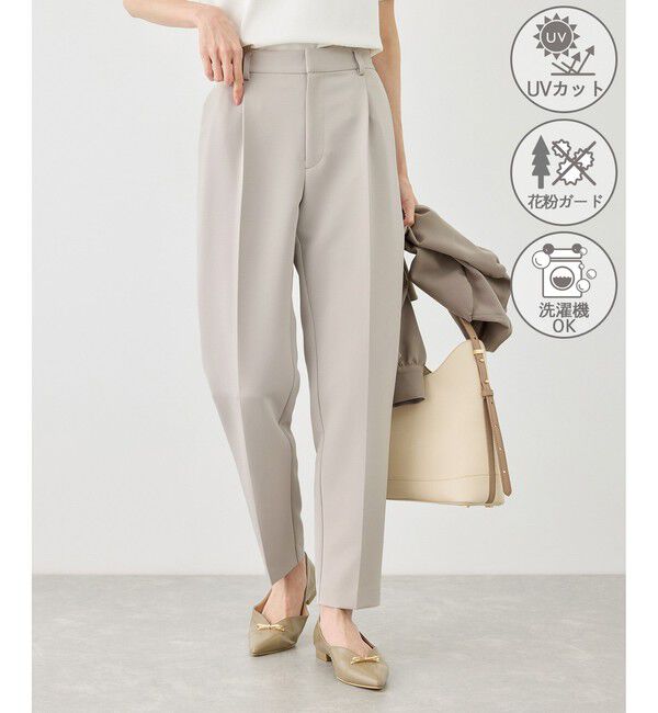 Rope&rsquo;Picnic「360&deg;ウルトラストレッチ テーパードパンツ/花粉ガード・入卒式・セットアップ対応」|チノ|グレーサブ(09)