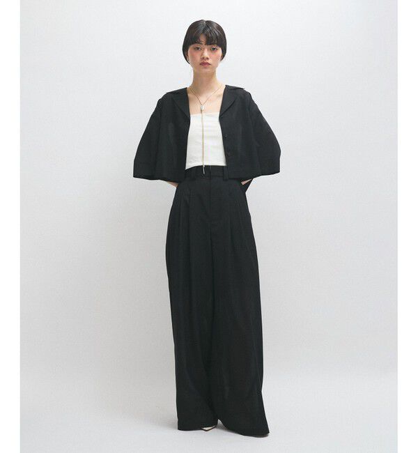 ADAM ET ROPE'「【接触冷感】ショートシャツジャケット」|シャツ・ブラウス|