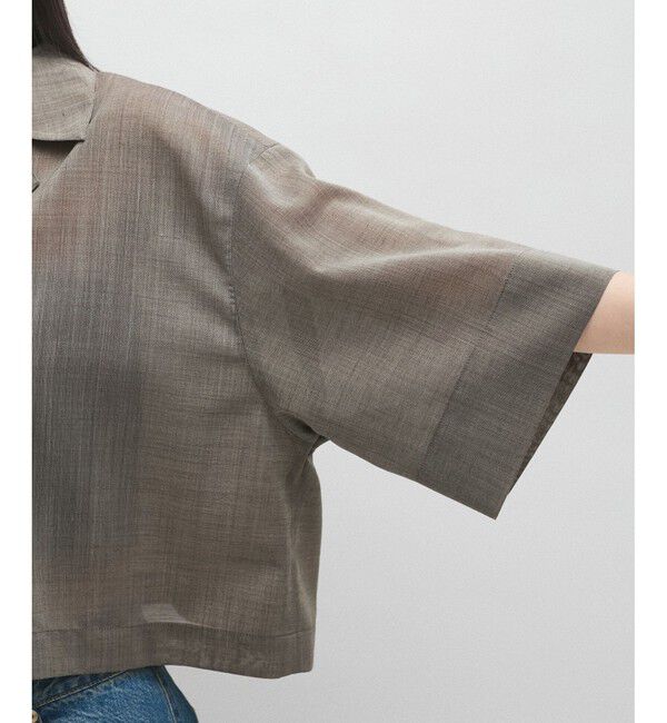 ADAM ET ROPE'「【接触冷感】ショートシャツジャケット」|シャツ・ブラウス|