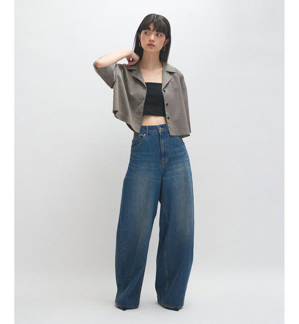 ADAM ET ROPE'「【接触冷感】ショートシャツジャケット」|シャツ・ブラウス|