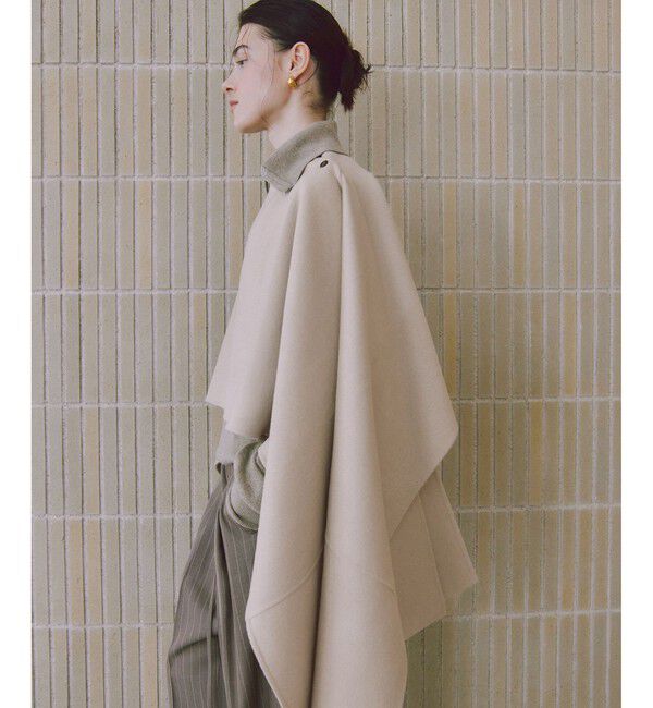 ADAM ET ROPE'「カシミアブレンドポンチョストール」|ストール|ベージュ系(29)