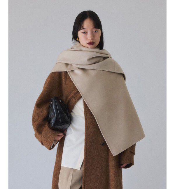 ADAM ET ROPE'「カシミアブレンドポンチョストール」|ストール|
