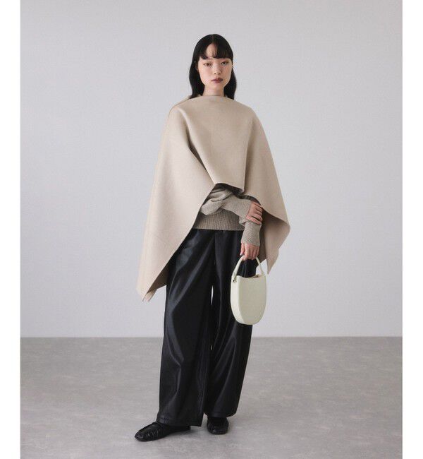 ADAM ET ROPE'「カシミアブレンドポンチョストール」|ストール|