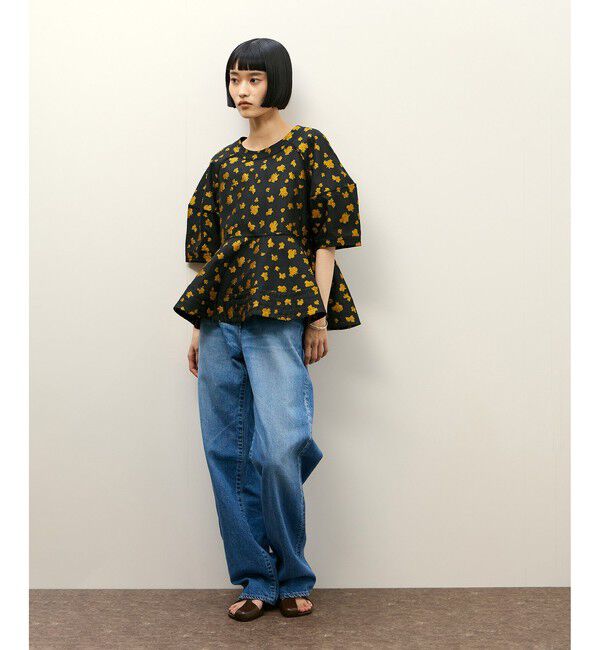 ADAM ET ROPE'「コクーンスリーブペプラムトップス」|シャツ・ブラウス|