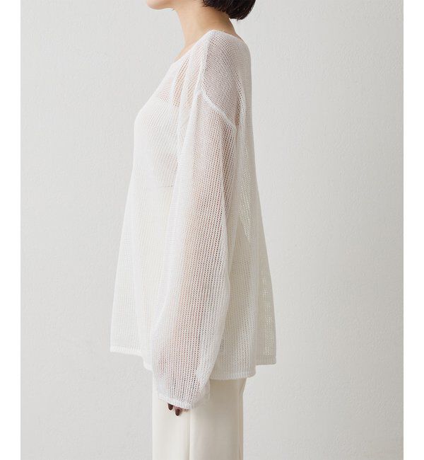  「ボートメッシュニットプルオーバー」|ニット・セーター|