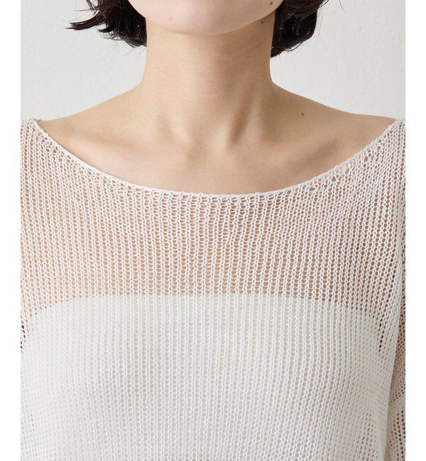  「ボートメッシュニットプルオーバー」|ニット・セーター|