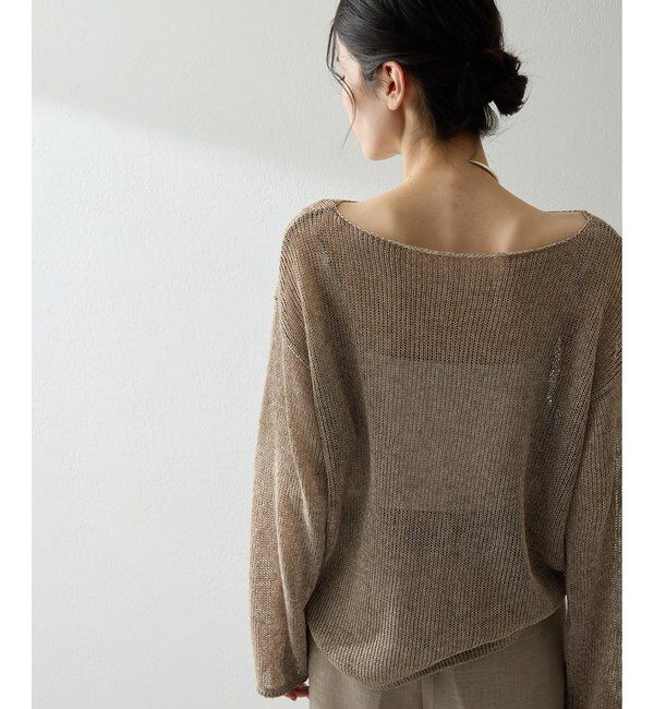  「ボートメッシュニットプルオーバー」|ニット・セーター|