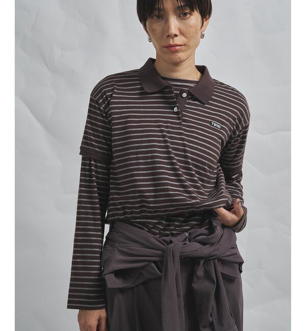 GEMINI「【GEMINI】ボーダーポロカットソー」|Tシャツ・カットソー|