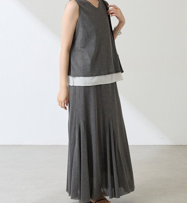  「フロッキーチュールフレアースカート」|スカート|