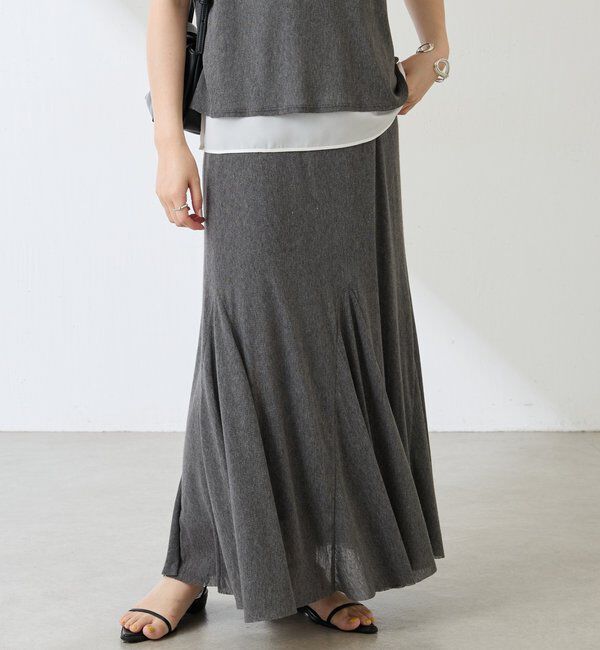  「フロッキーチュールフレアースカート」|スカート|