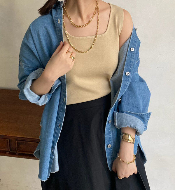  「スクエアニットタンク」|ニット・セーター|