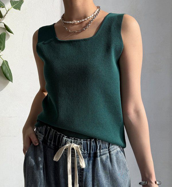  「スクエアニットタンク」|ニット・セーター|
