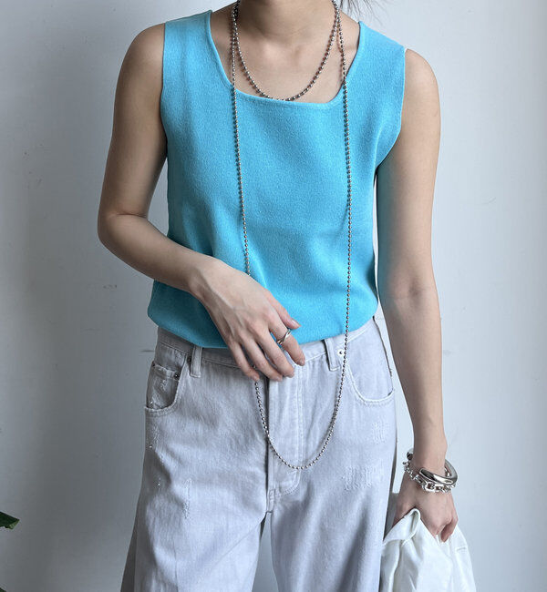  「スクエアニットタンク」|ニット・セーター|