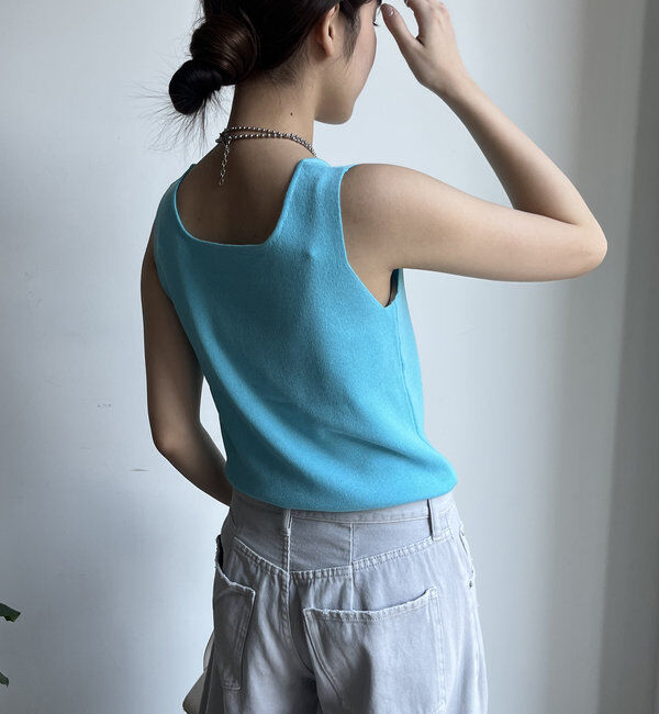  「スクエアニットタンク」|ニット・セーター|