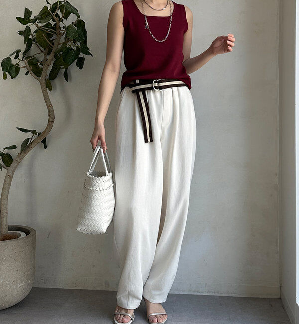  「スクエアニットタンク」|ニット・セーター|