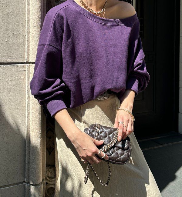  「【新色追加/毎年大人気！】裏毛スウェット」|Tシャツ・カットソー|パープル