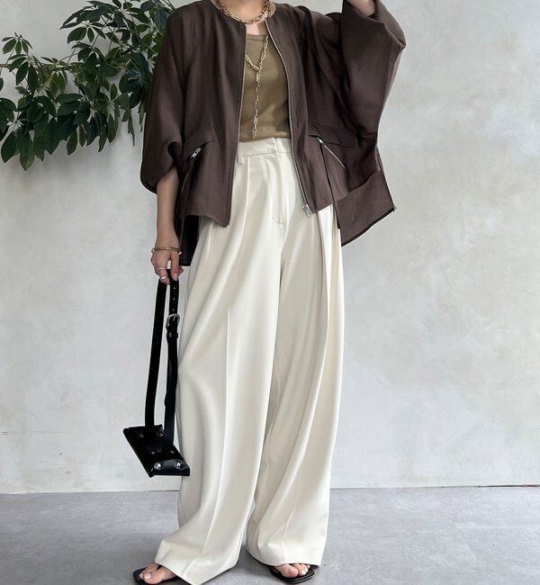  「【WEB限定】バックテープギャザーブルゾン」|ブルゾン・スタジャン|