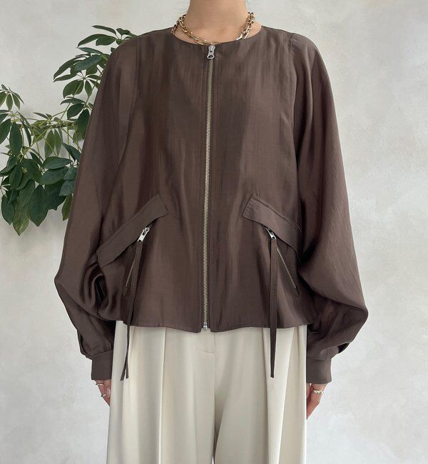  「【WEB限定】バックテープギャザーブルゾン」|ブルゾン・スタジャン|