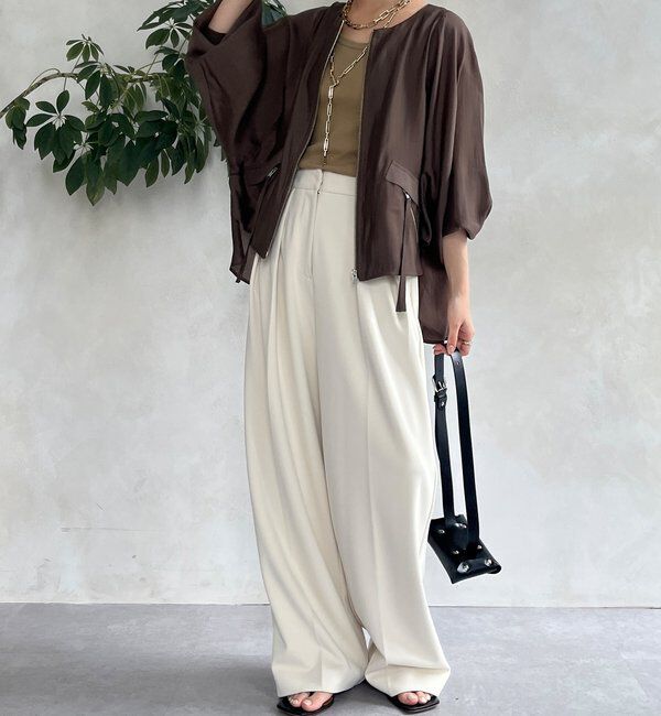  「【WEB限定】バックテープギャザーブルゾン」|ブルゾン・スタジャン|