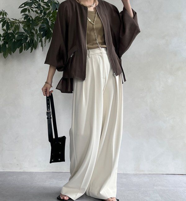  「【WEB限定】バックテープギャザーブルゾン」|ブルゾン・スタジャン|