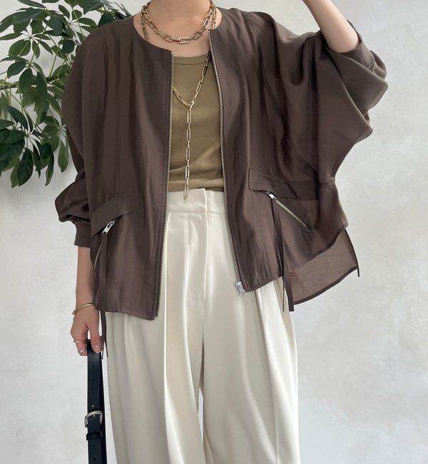  「【WEB限定】バックテープギャザーブルゾン」|ブルゾン・スタジャン|