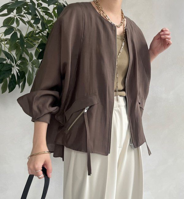  「【WEB限定】バックテープギャザーブルゾン」|ブルゾン・スタジャン|