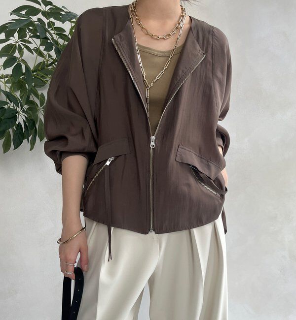  「【WEB限定】バックテープギャザーブルゾン」|ブルゾン・スタジャン|