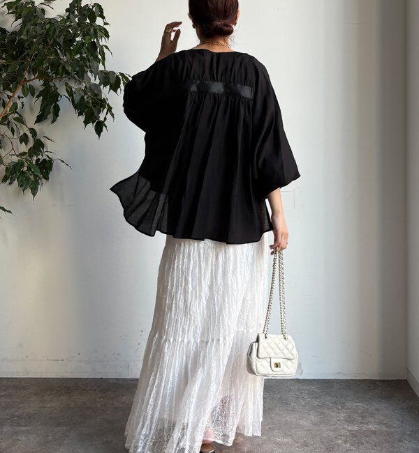  「【WEB限定】バックテープギャザーブルゾン」|ブルゾン・スタジャン|