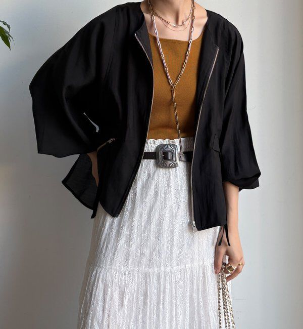  「【WEB限定】バックテープギャザーブルゾン」|ブルゾン・スタジャン|