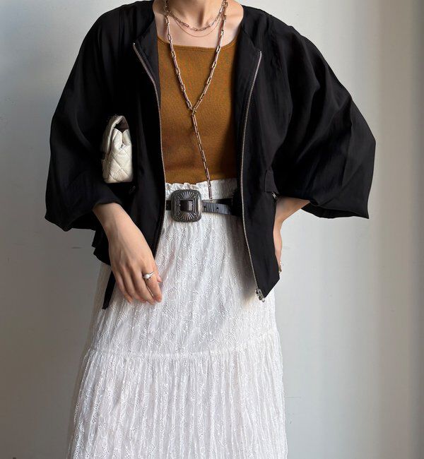  「【WEB限定】バックテープギャザーブルゾン」|ブルゾン・スタジャン|