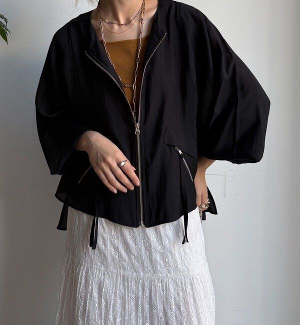  「【WEB限定】バックテープギャザーブルゾン」|ブルゾン・スタジャン|